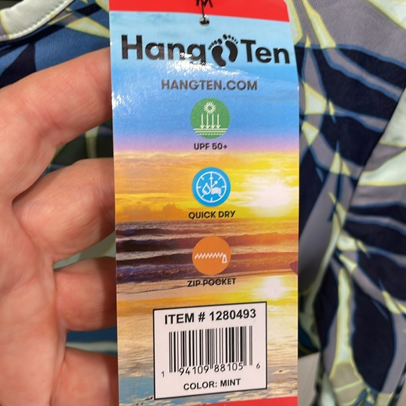 NWT Hang Ten top UVF 50+, quick dry and zippered picket - Picture 6 of 9